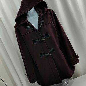 USED Liz Claiborne Coat removable hoodie wool